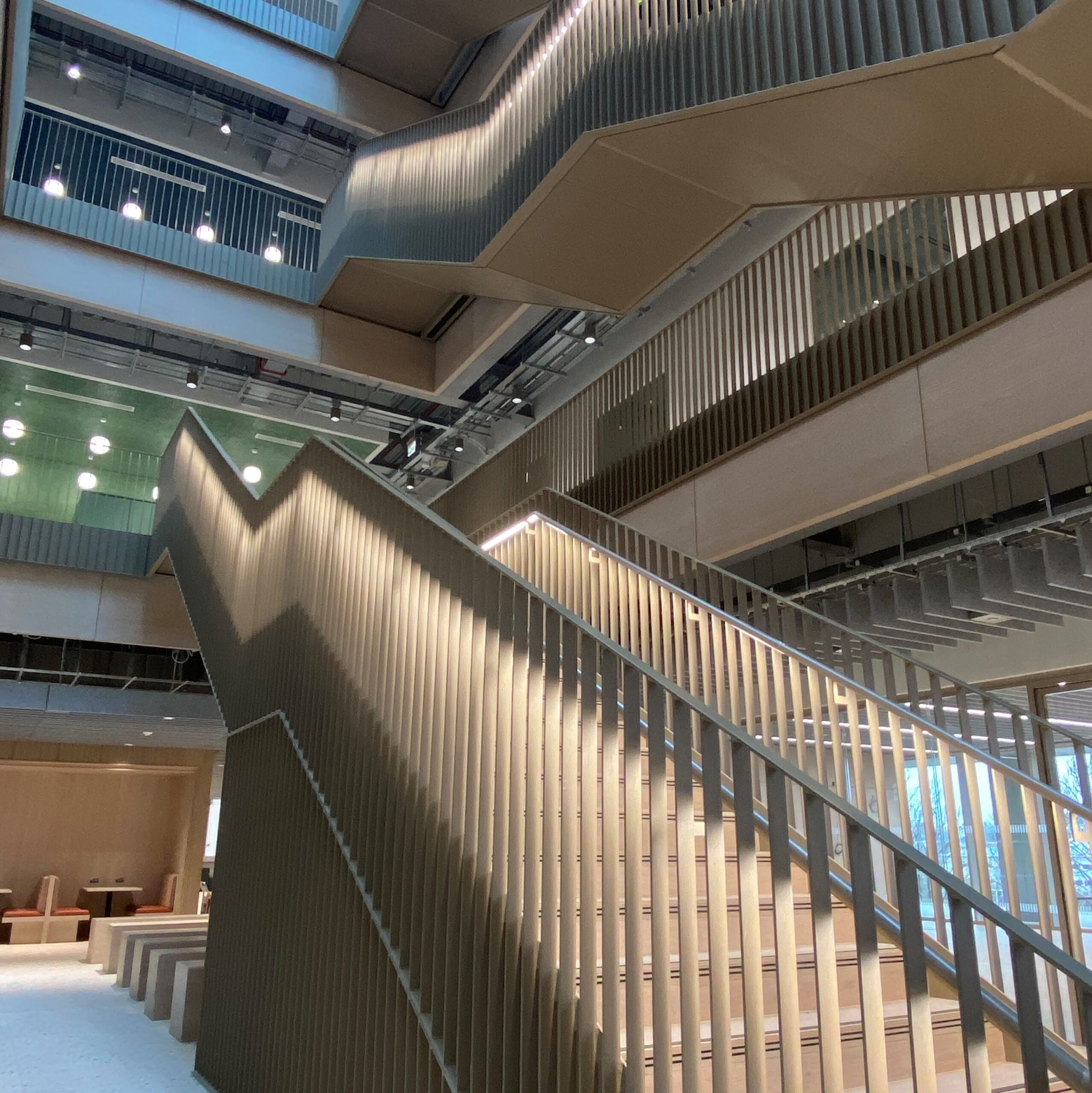 Modern wooden staircase interior, RIAS Award 2026 winner.