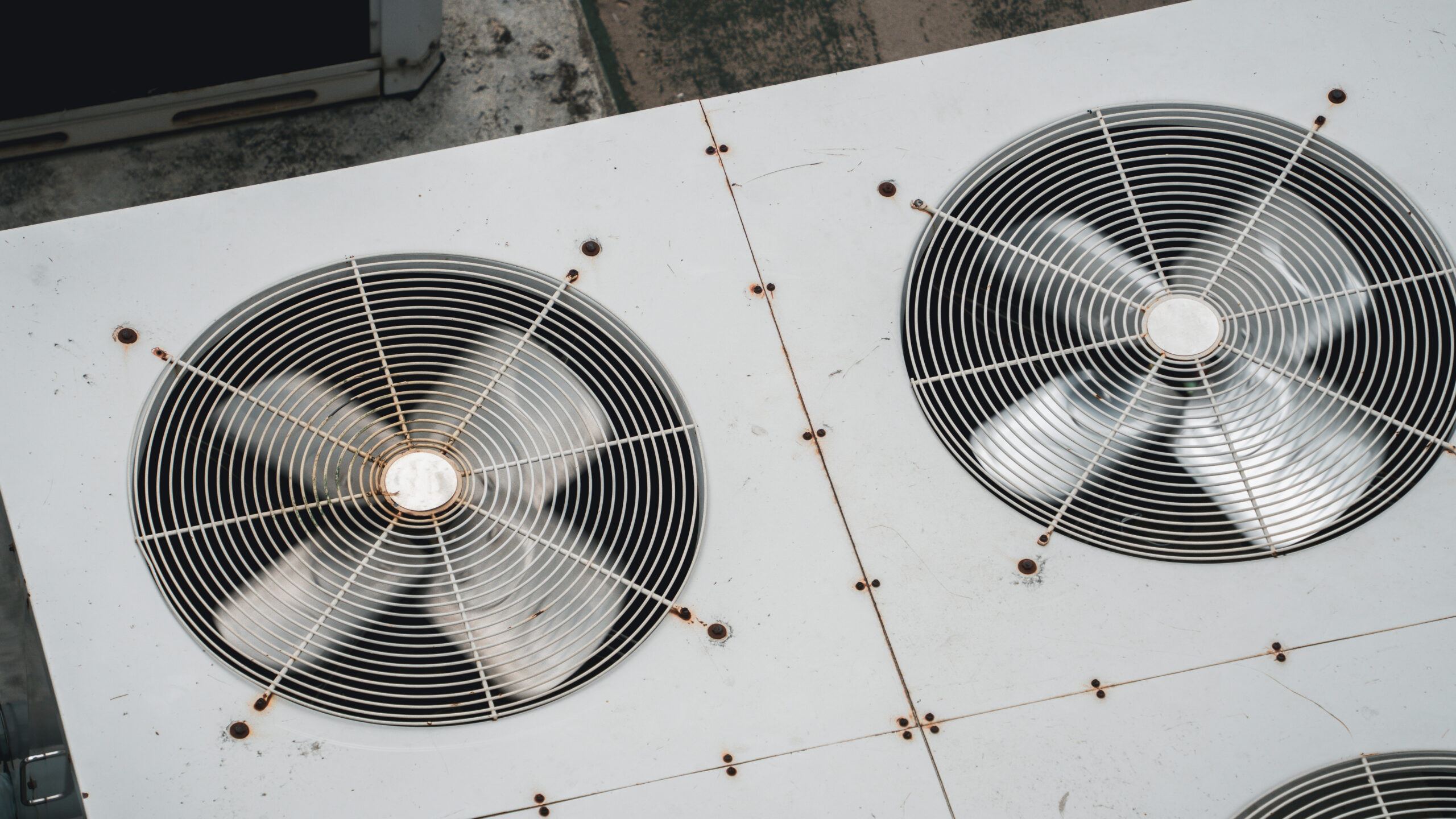 Commercial rooftop air conditioning condenser units requiring TM44 inspection