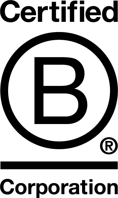 Certified B Corporation logo with text "Certified B Corporation