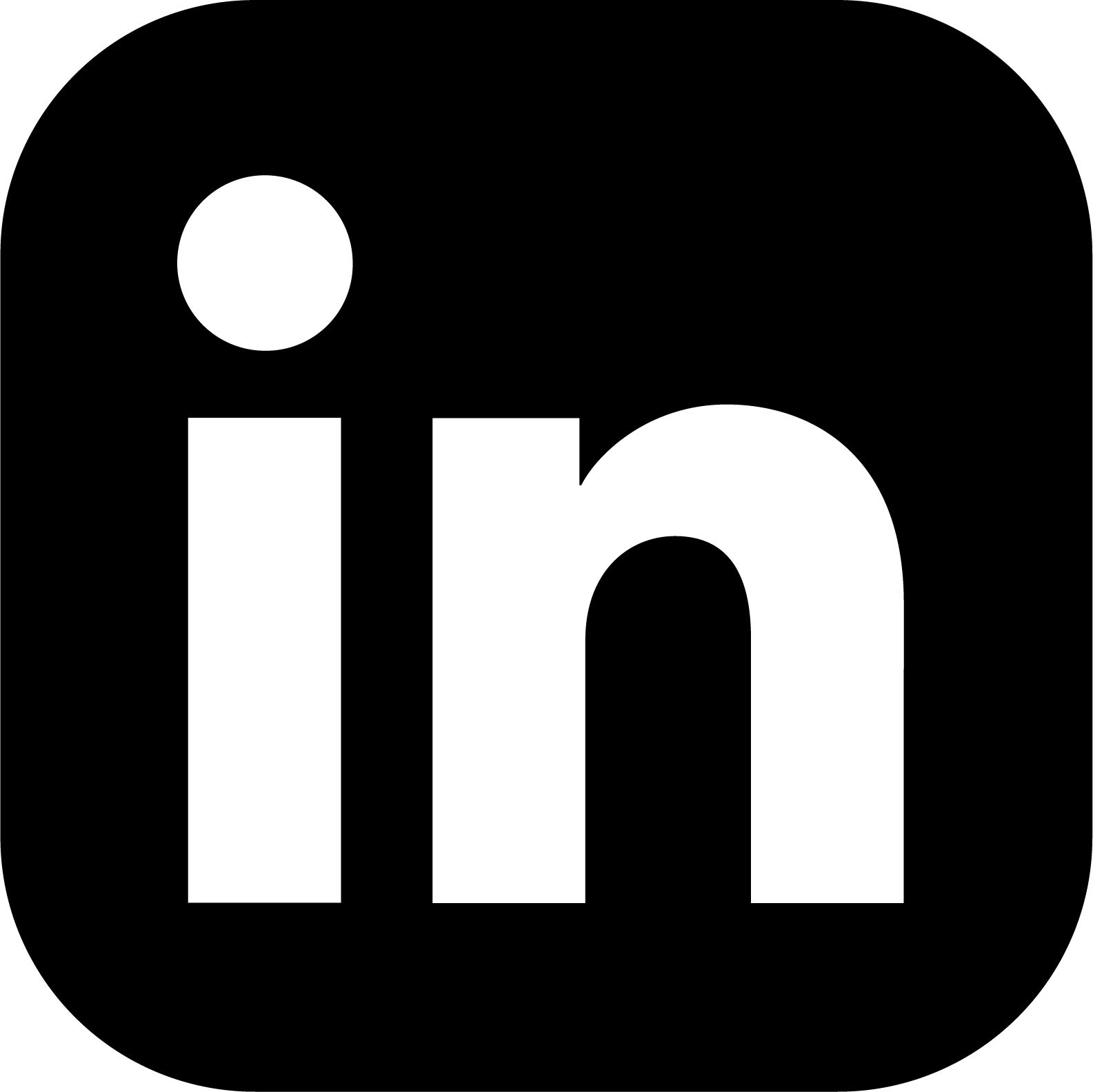 LinkedIn logo: white 